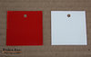 Pole Tag 2" x 2" Aluminum Red one side/White other side (Bag of 100)