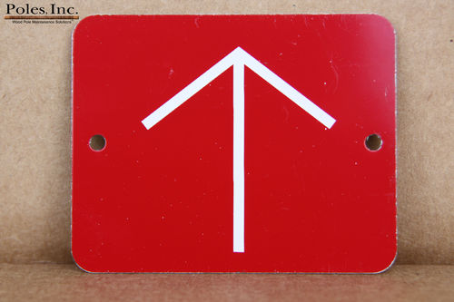 Red Tag with White Arrow ALUMINUM (Bag of 100)
