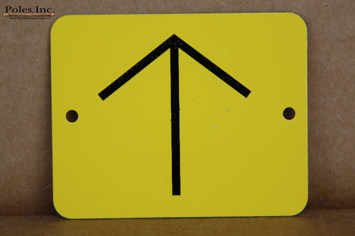 Yellow Tag with Black Arrow Aluminum (Bag of 100)