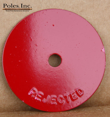 Reject Tags 2" Aluminum Round RED (Bag of 250)