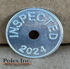 Inspected Round 1" Aluminum Tags with CURRENT Year (Bag of 500)