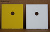 Pole Tag 1" x 1 1/4" Aluminum Yellow one side/White other side (Bag of 500)