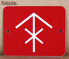 Danger-Do Not Climb  "NO CIRCLE" ALUMINUM Red Tag with White Arrow and X (Bag of 100)