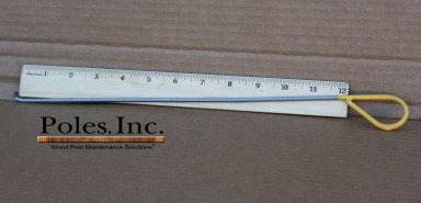 Shell Thickness Indicator 12" with Bent Yellow Handle