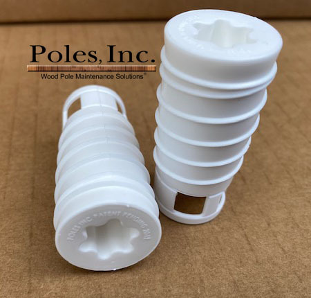 S2R2 Plastic Pole Plug™  WHITE 7/8" (1 Gallon Pail/100 Plastic Plugs)